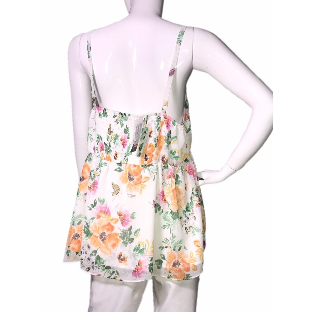 Torrid size 1 (1X-14/16) ❤NEW❤ Floral Chiffon Cami Babydoll Women's Blouse - Picture 2 of 11
